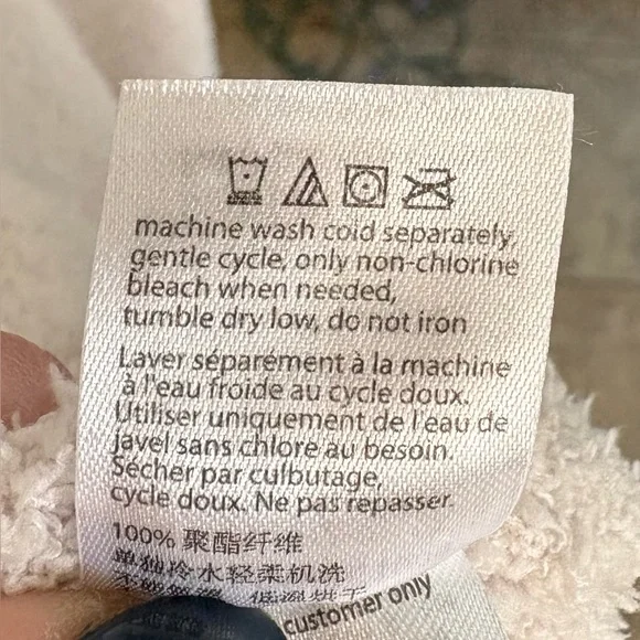 Barefoot Dreams CozyChic Full Zip Hooded Lounger Robe Cream Size S/M - Picture 8 of 8